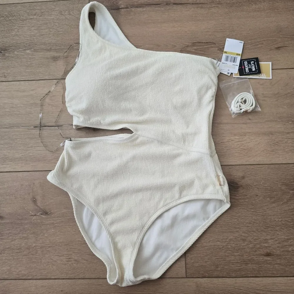 Michael Michael kors one shoulder side cutout swimsuit Size 14